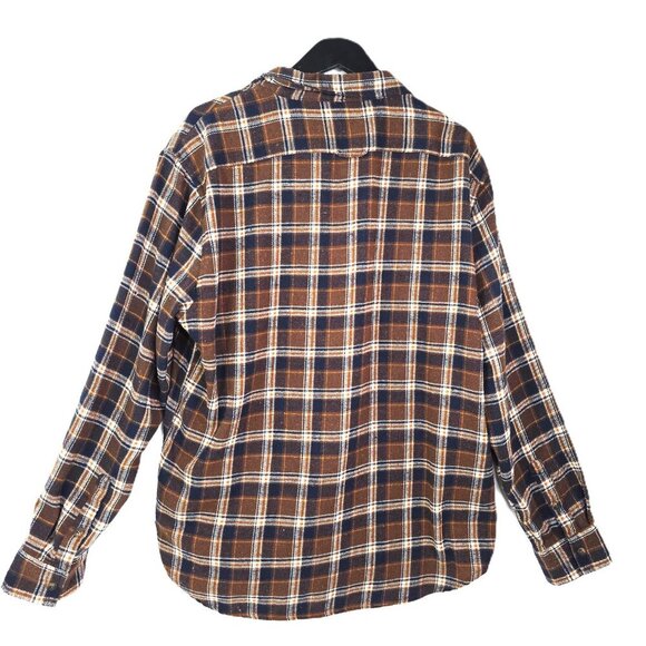 Jachs Brown Black Plaid Flannel Button Front Shirt - Picture 4 of 7